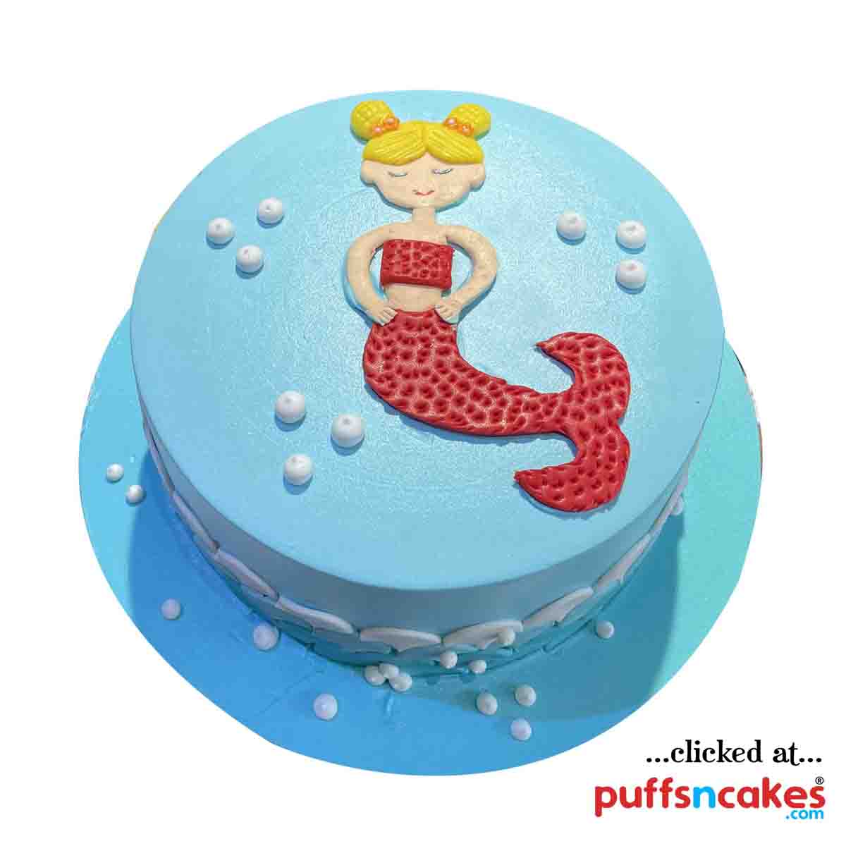 (1767) Mermaid Cute Girl Theme Cake
